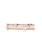 3 Set Gem and Pearl Miyuki Stretch Bracelets