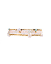 3 Set Gem and Pearl Miyuki Stretch Bracelets