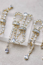 Diamond Drop Statement Earrings