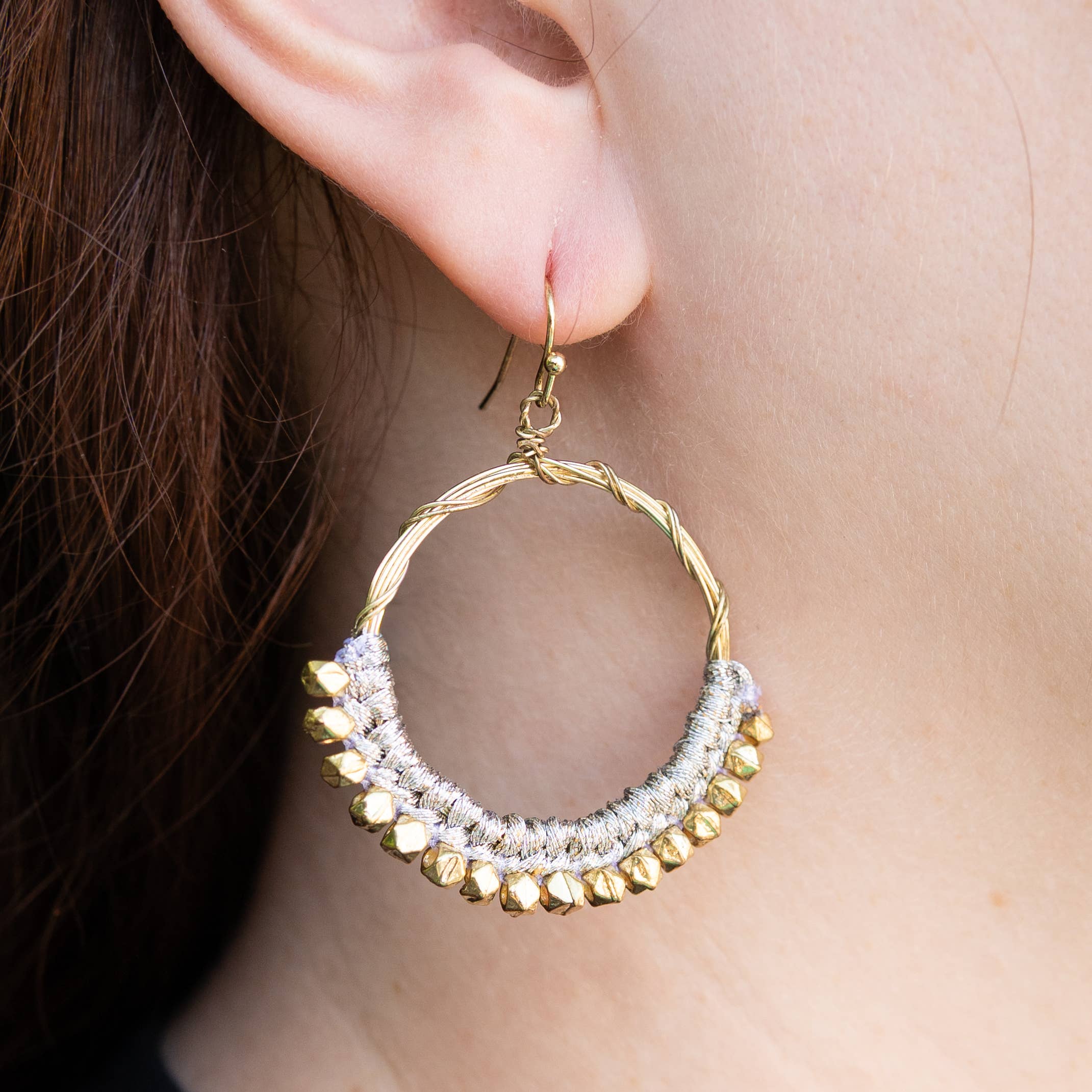 Entwined Crochet Hoops