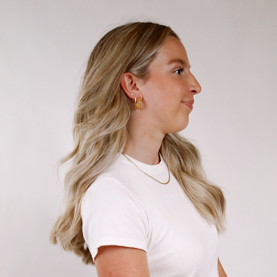 Catching Feelings Gold Hoops