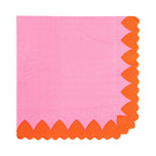 Scalloped Heart Border Cocktail Napkin
