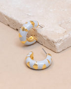 Gold Painted Cloud Hoop Earrings