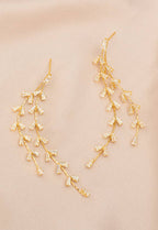 Graceful Willow Gold Dangle Earrings