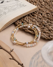 3 Set Gem and Pearl Miyuki Stretch Bracelets