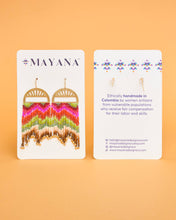 Beaded Handwoven Coral Fringe Earrings (Purple)