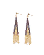 Beaded Handwoven Skylark Earrings
