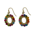 Oval Kantha Milieu Earrings