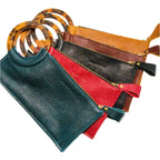 The Adele Leather Wristlet Handbag