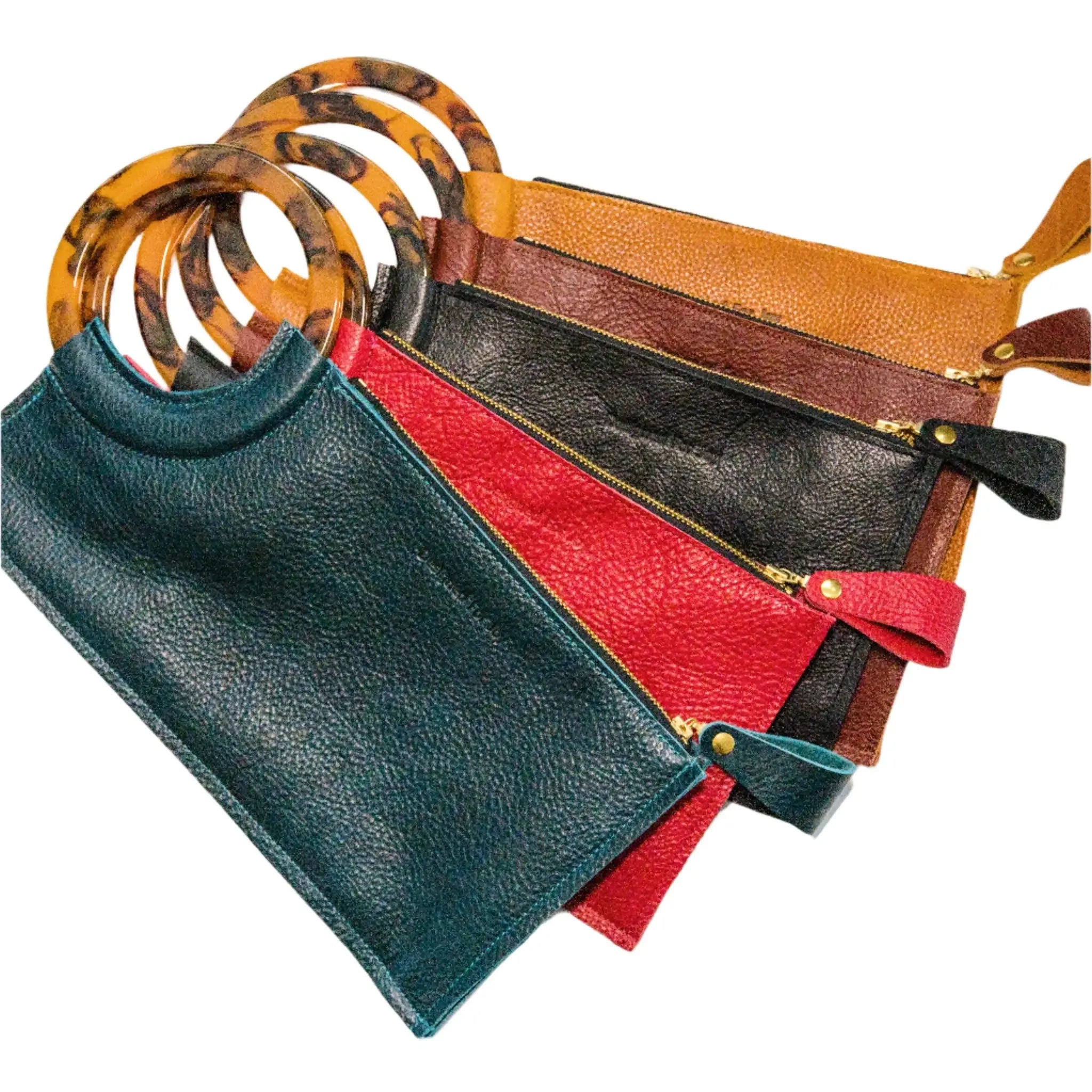 The Adele Leather Wristlet Handbag