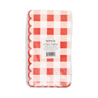 Red Scallop Gingham Dinner Napkin