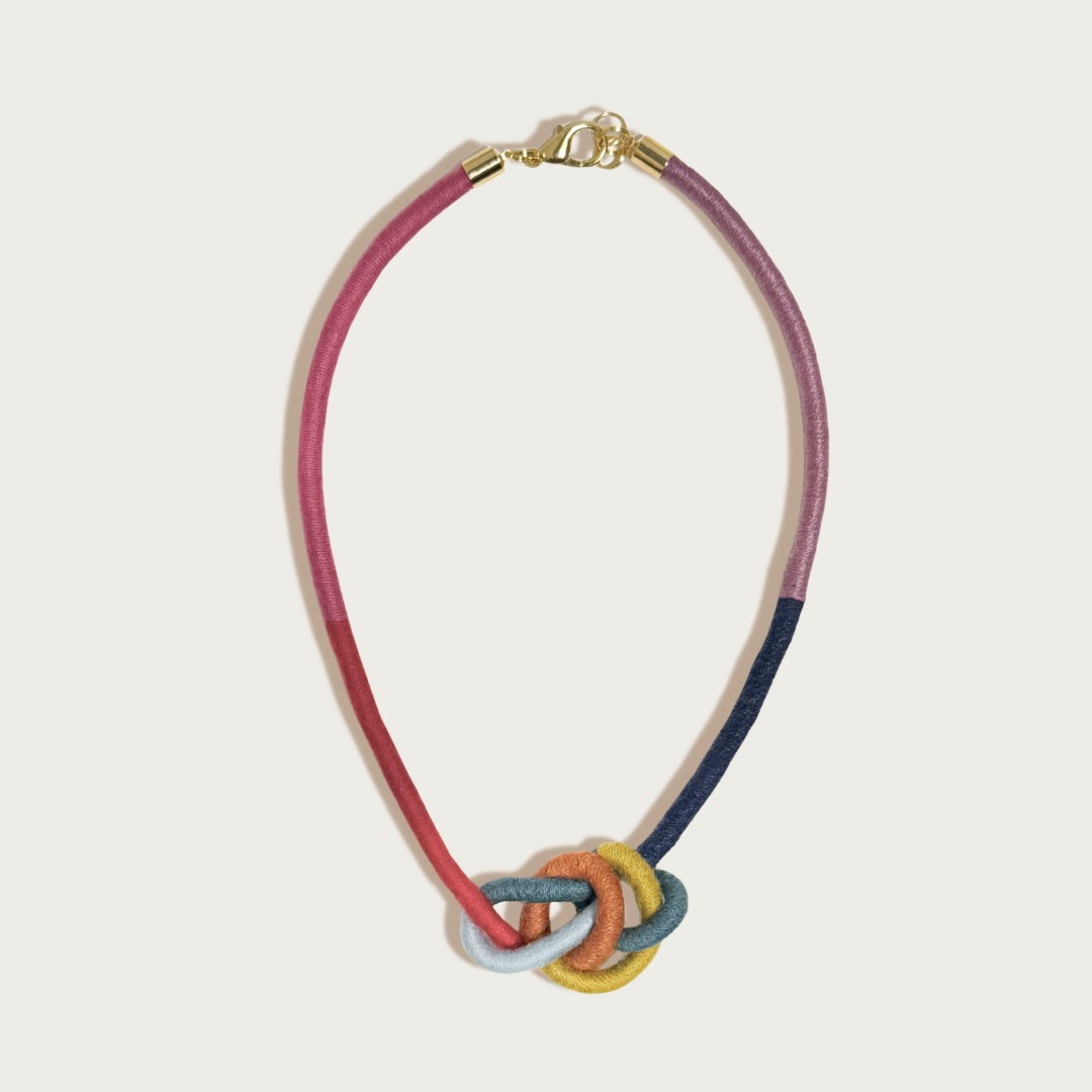 Petit Water Bowline Rainbow Necklace