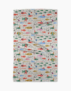 Light Holiday Fish Tea Towel