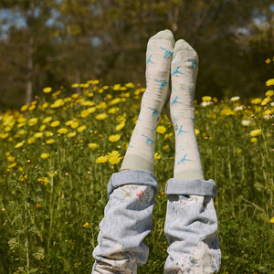 Socks that Protect Pollinators (Beige Hummingbirds)