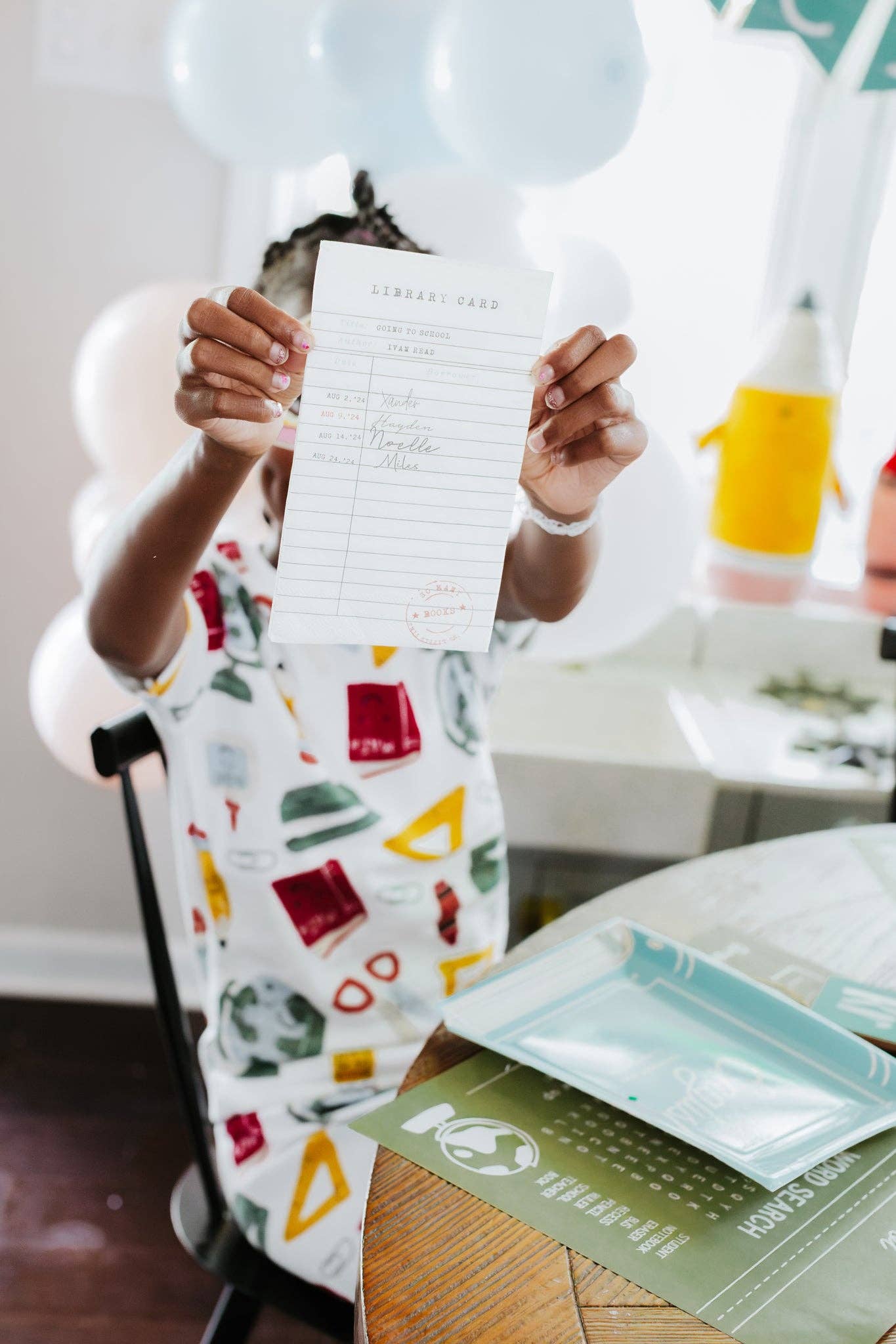 Library Card Dinner Napkin