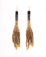 Beaded Handwoven Ombre Tassel Earrings