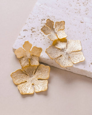 Golden Bloom Statement Earrings