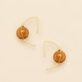 Refined Glass Hoop - Topaz/Gold