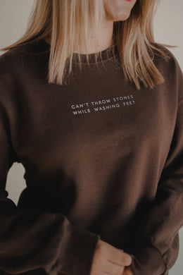 Can't Throw Stones Pullover - Espresso