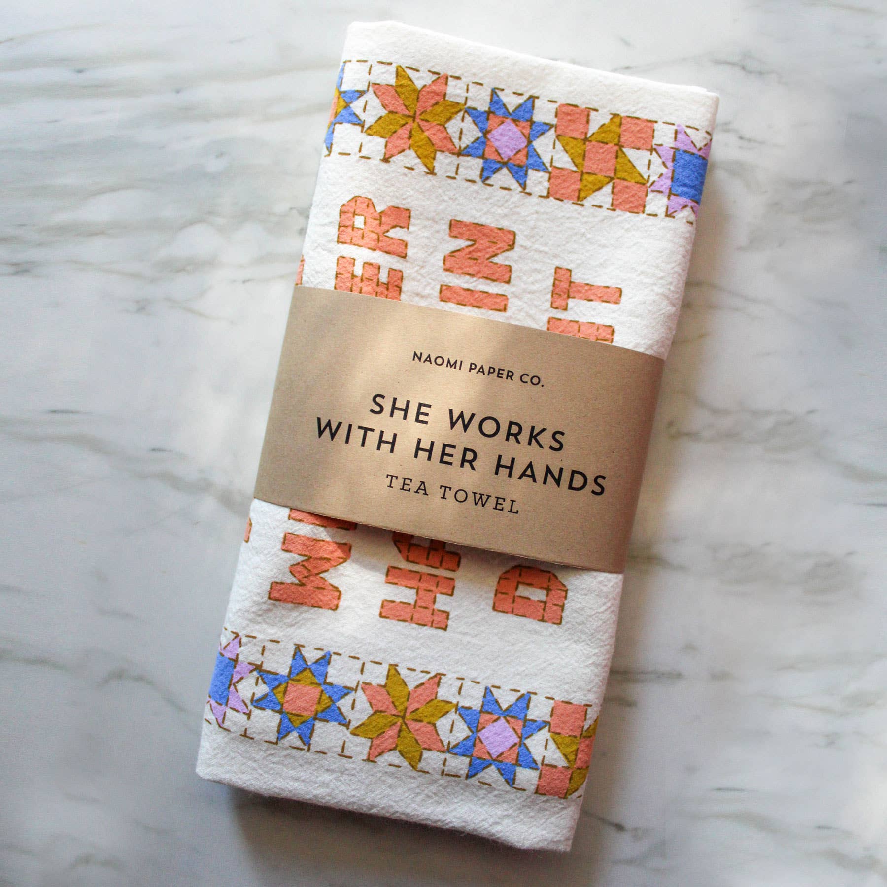 She Works With Her Hands Proverbs 31 Tea Towel