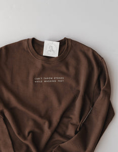 Can't Throw Stones Pullover - Espresso