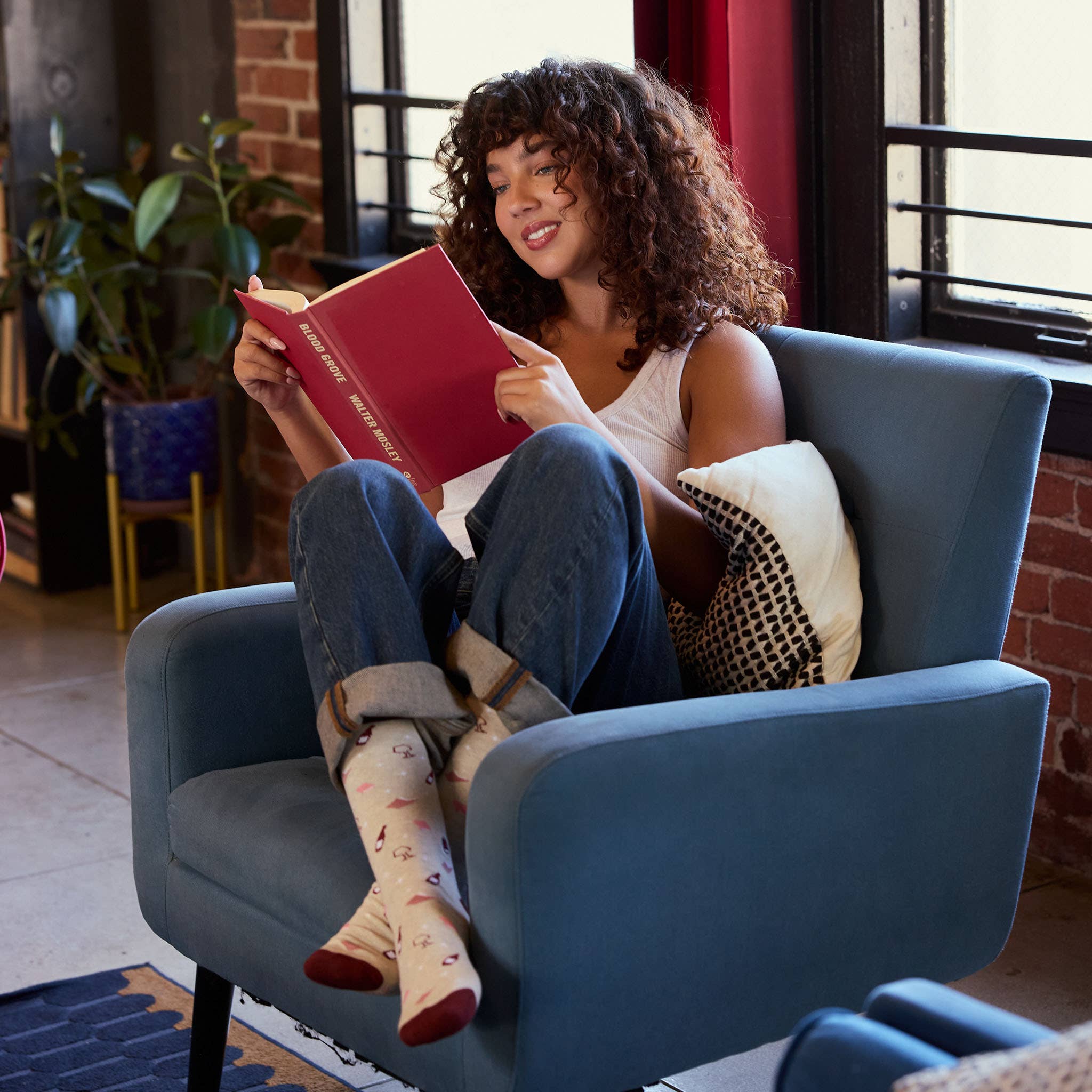 Socks that Give Books (Beige Books and Wine)