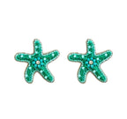 Turquoise Starfish Studs