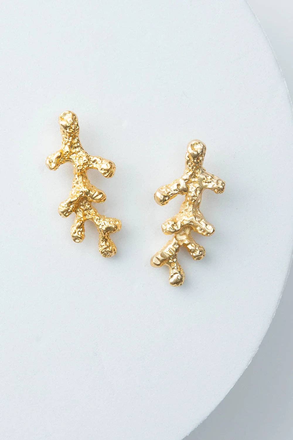 Casted Coral Earrings