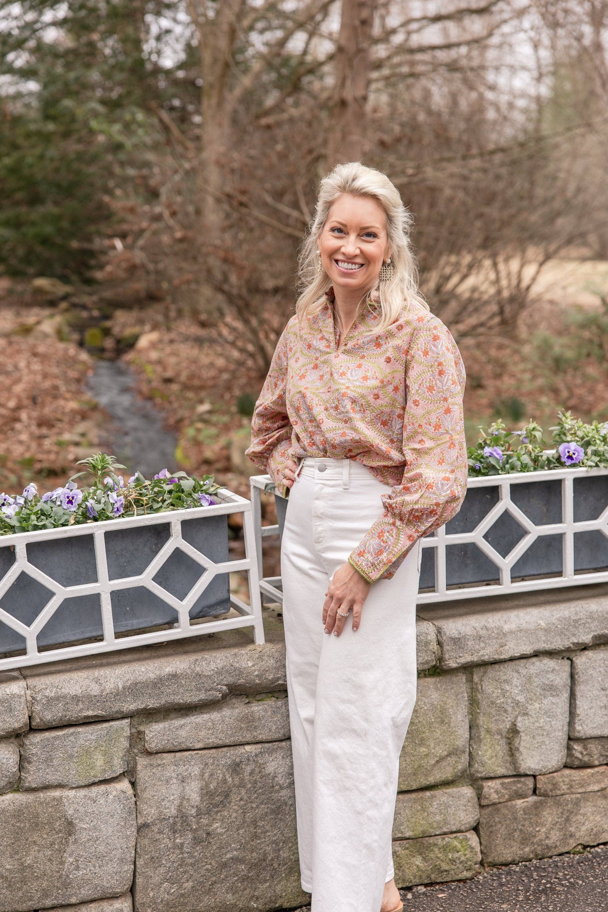 Rosewood Vine Blouse: S/M