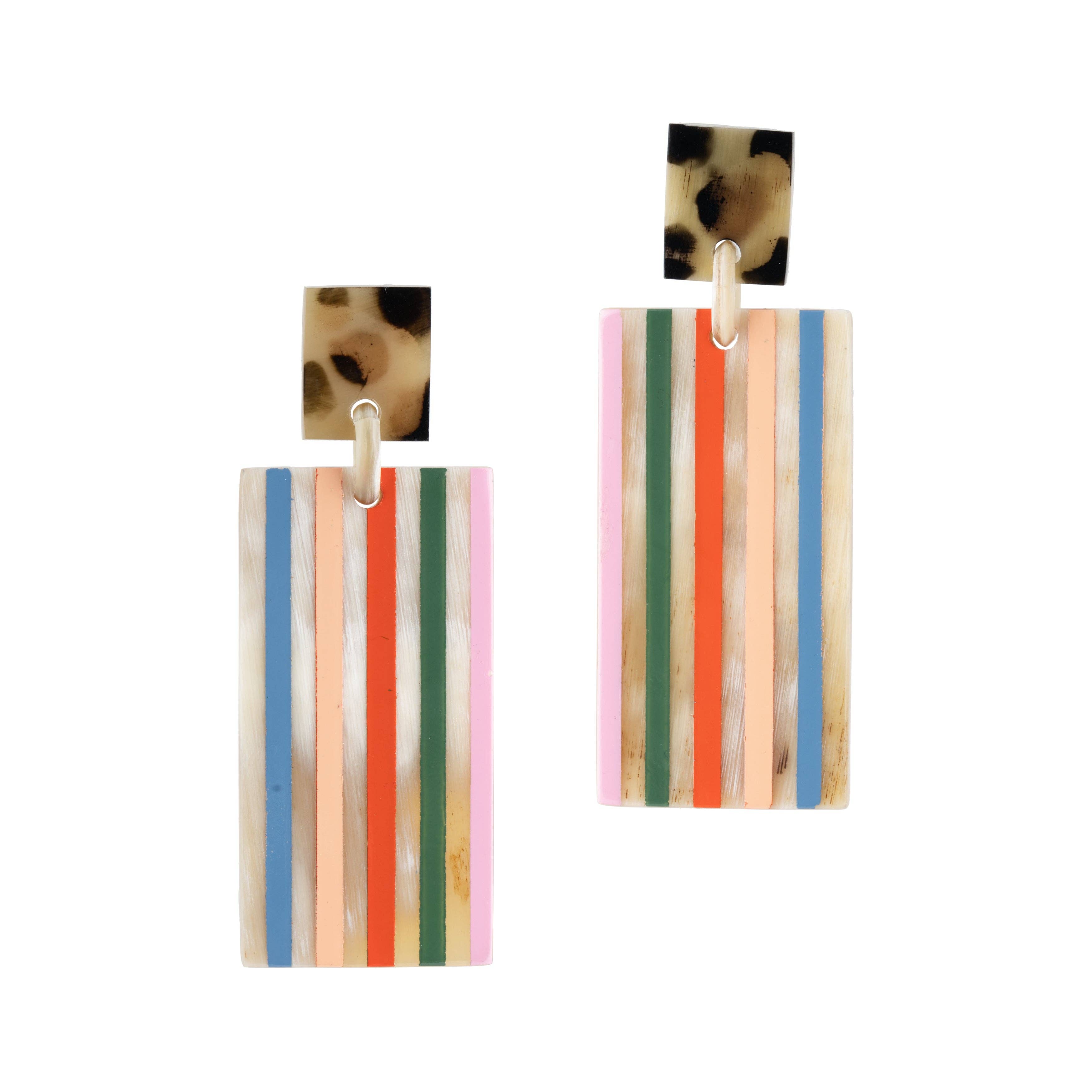 Color Striped Cabana Earrings|| Sunshine Tienda