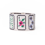 Brooklyn Mahjong Print Beaded Stretch Bracelet Multi