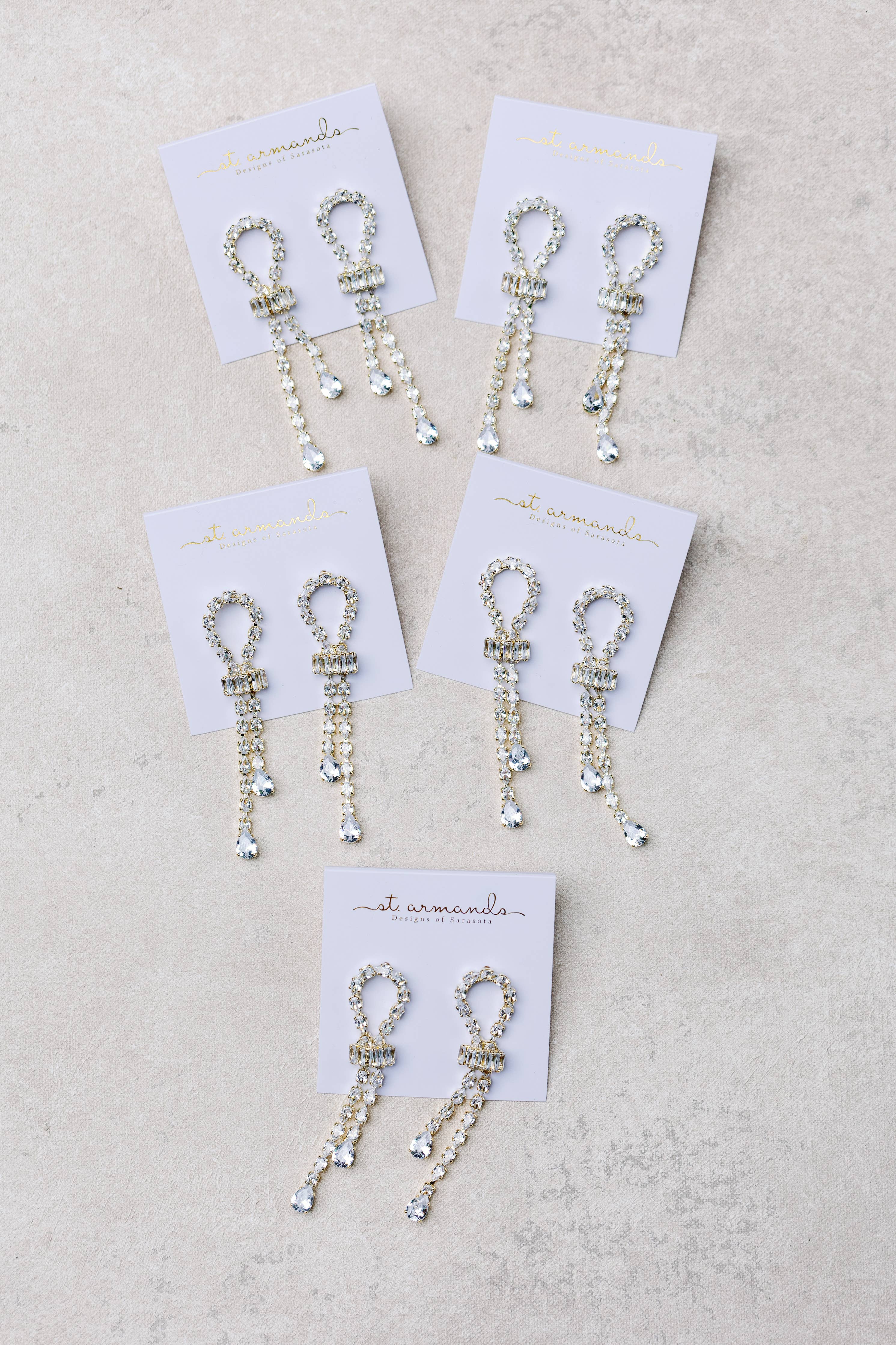 Diamond Drop Statement Earrings