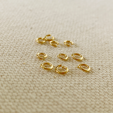 5 grams bag of 18k Gold Filled Jump Ring Size 3mm, 4mm, 5mm,: 4 mm