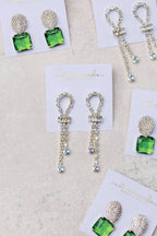 Diamond Drop Statement Earrings