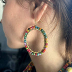 Loop Kantha Milieu Earrings