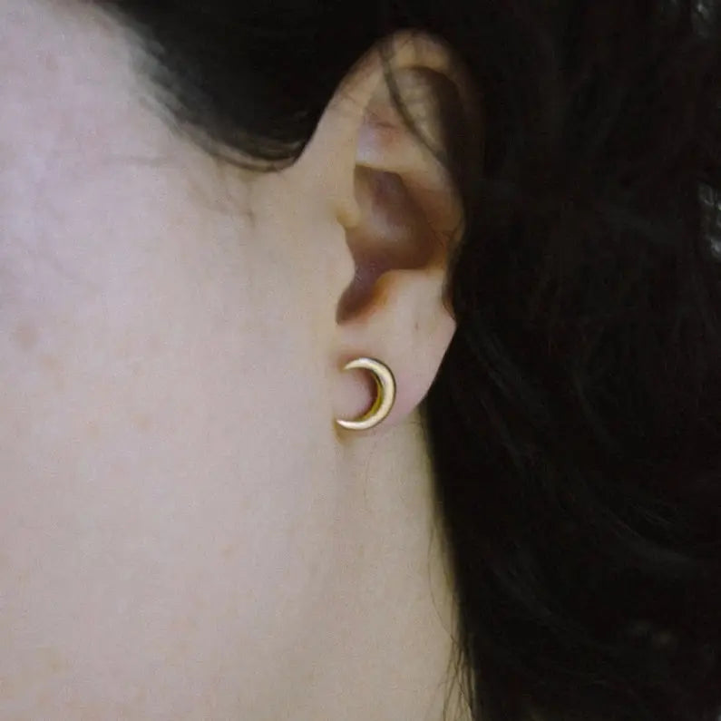 Large Crescent Stud