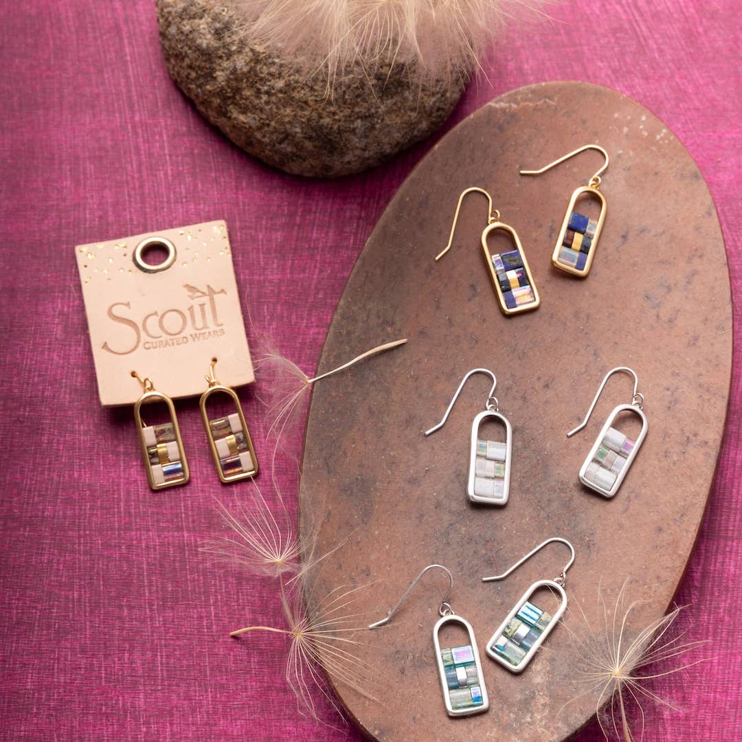 Good Karma Miyuki Frame Earring - Marine/Silver