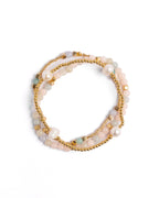 3 Set Gem and Pearl Miyuki Stretch Bracelets