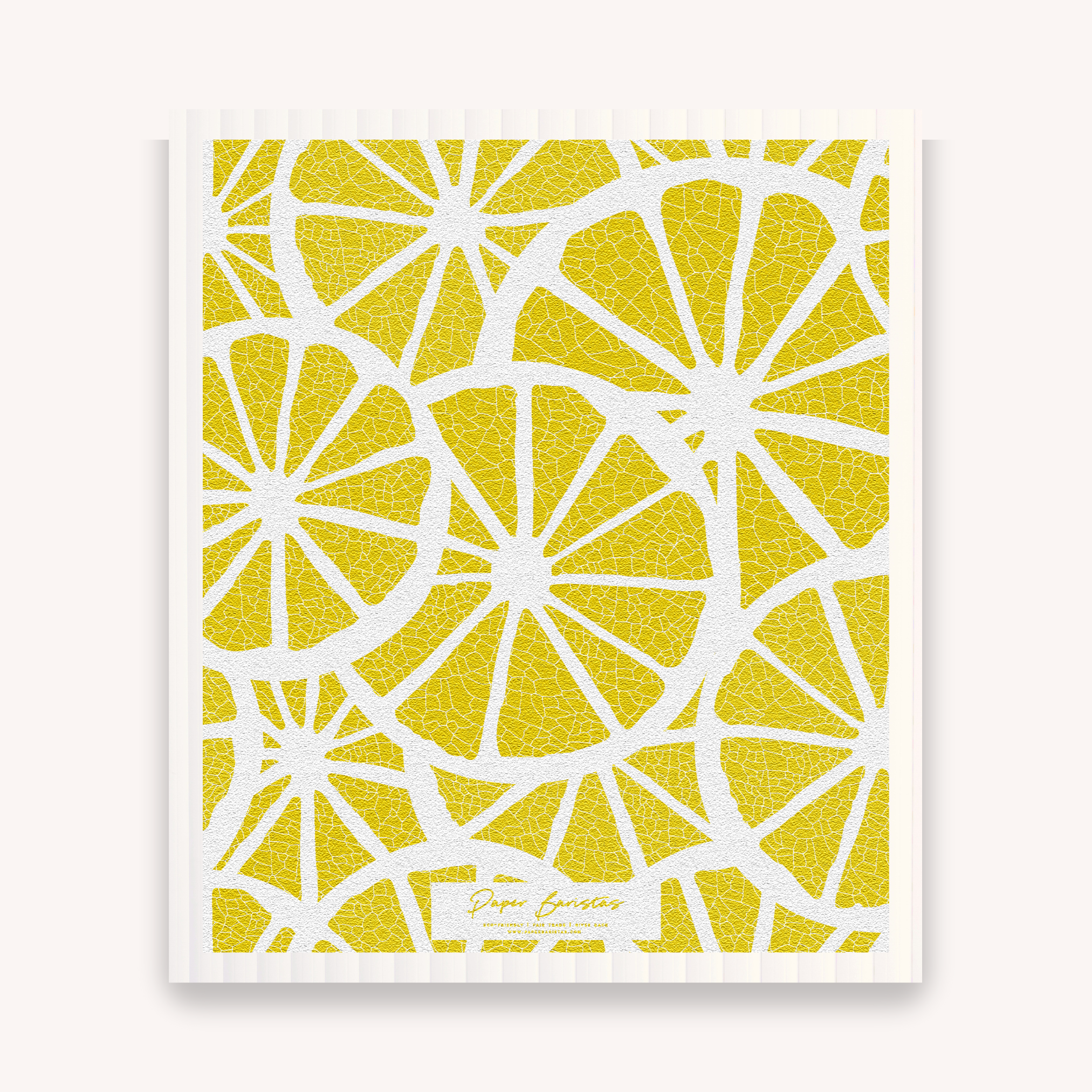Set of 3 Swedish Dishcloth: Orange Yellow Green Citrus Fruit