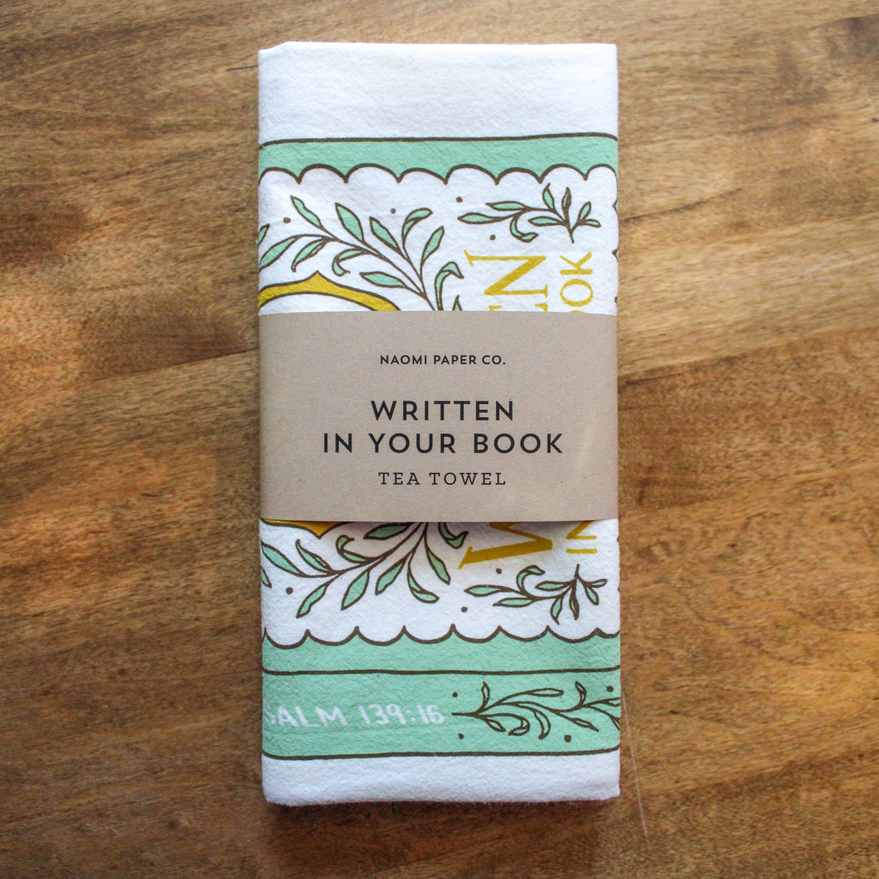 Written In Your Book Psalm 139 Tea Towel