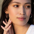 Dark Multi & Silver Chromacolor Miyuki Small Hoop