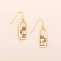 Good Karma Miyuki Frame Earring - Blush/Topaz/Gold