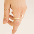 Floral Band Stacking Ring | 14k Gold Fill