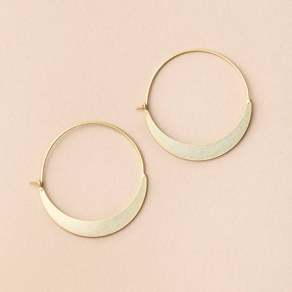 Crescent Hoop - Gold Vermeil