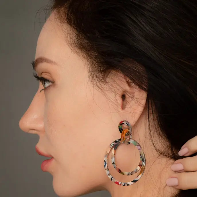 Margot Multicolored Resin Dangle Earrings