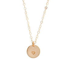 Heart Disc Necklace