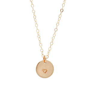 Heart Disc Necklace