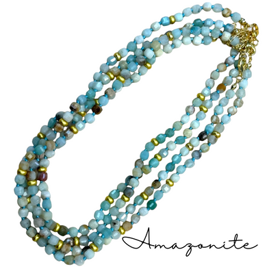 Spectrum Knotted Bead Necklaces