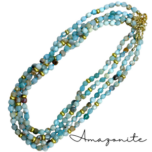 Spectrum Knotted Bead Necklaces