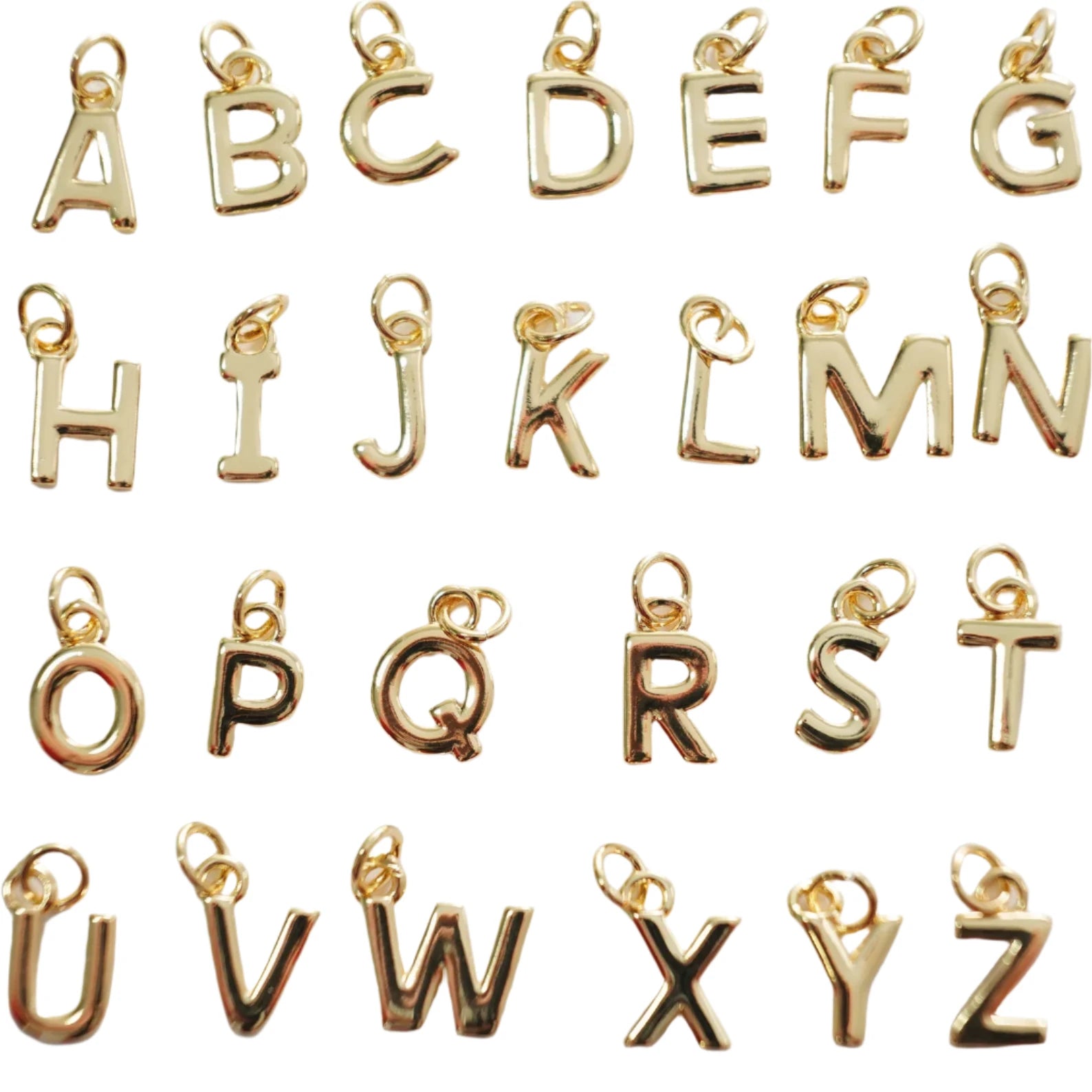 Gold Letter Charm Collection